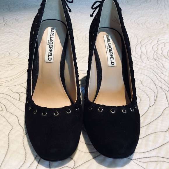 Karl Lagerfeld Suede Pumps - Picture 2 of 8